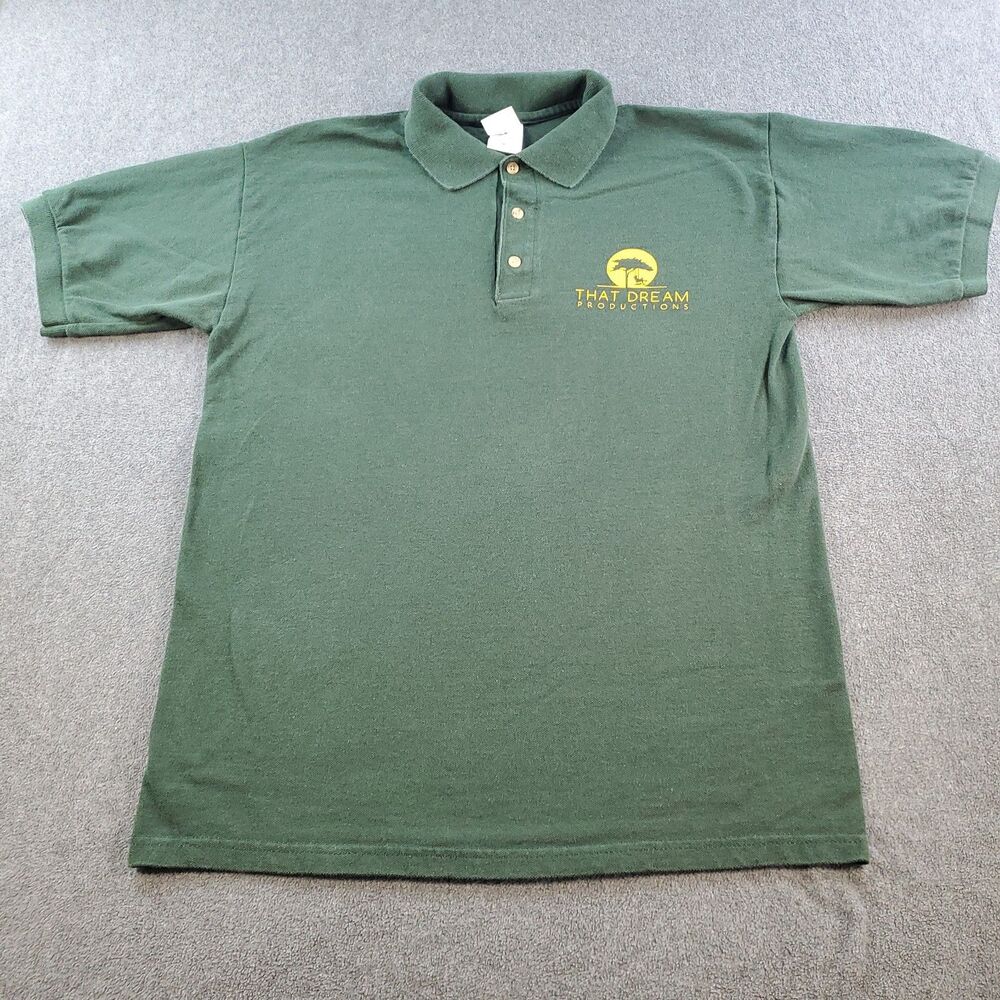 Vintage That Dream Productions Polo Shirt Mens Size Medium Green
